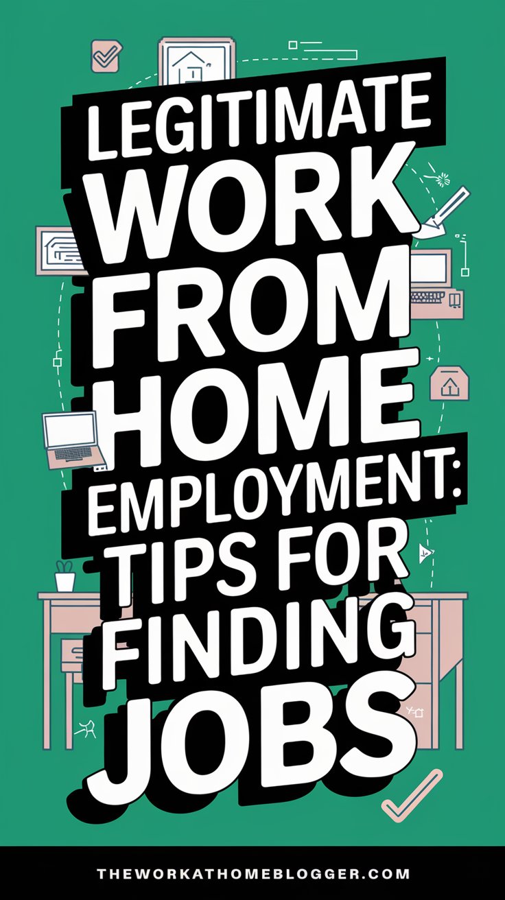 Legitimate Work From Home Employment: Tips for Finding Jobs